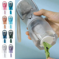 WalkMate Kit dog water bottle with food container and poop bag storage
