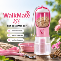WalkMate Kit 3-in-1 portable dog water bottle in multiple colors by Avielle Label