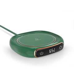 Still Warm, a heated coaster with a temperature display, shown on a plain background