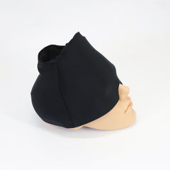 Quiet Hour Wrap seen from the side, showing the full head coverage